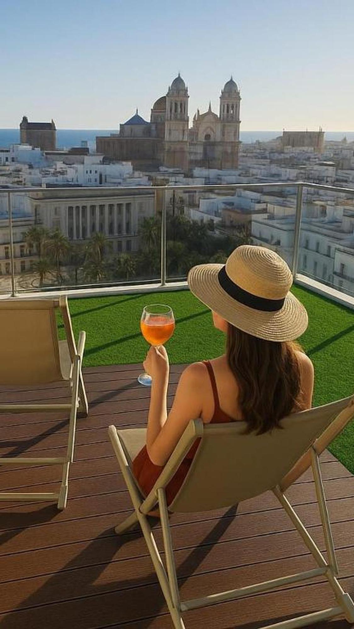 Skyline - Penthouse With 50M2 Private Terrace And Stunning Views Lägenhet Cádiz Exteriör bild